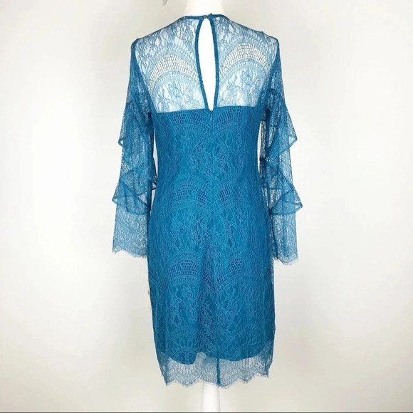 Nanette Lepore | Poetic Love Teal Lace Dress - Picture 5 of 8